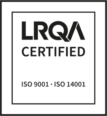 LRQA Certified — ISO 9001 e ISO 14001