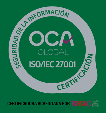 OCA Global — Certificación ISO/IEC 27001 de seguridad de la información, acreditada por ENAC